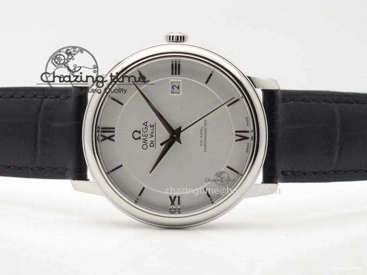 0501 Functional De Ville MK 1:1 Best Edition SS White Dial On Black Leather Strap A 8260